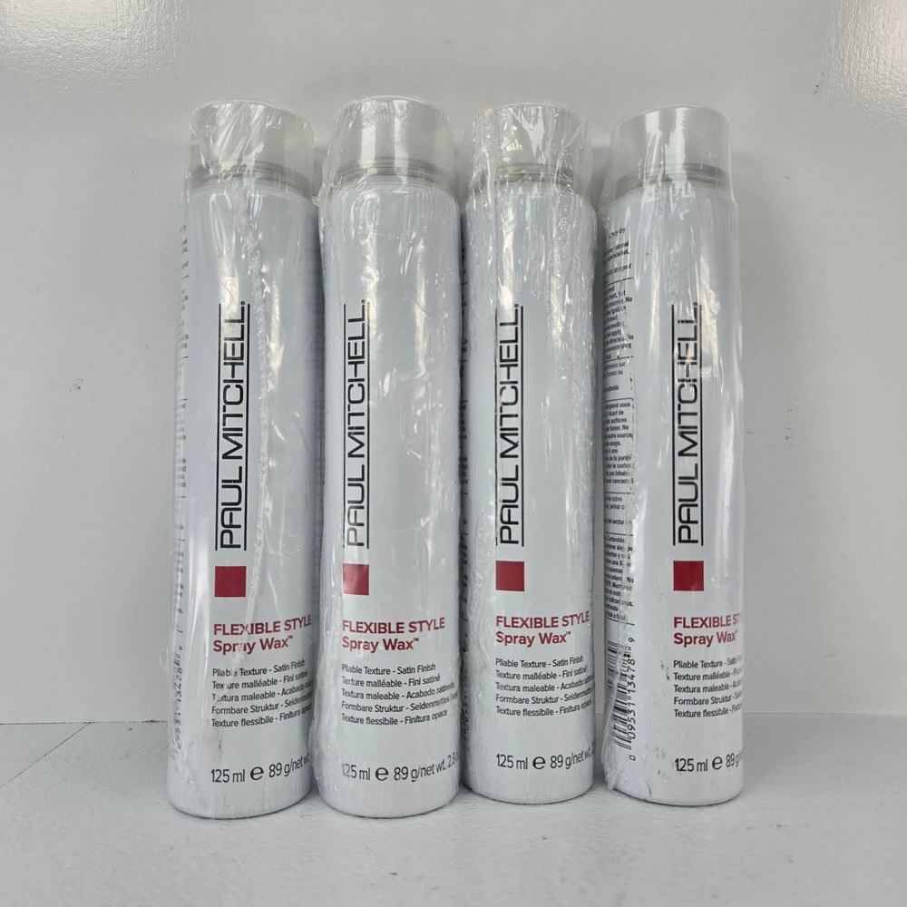 Lot of 4 Paul Mitchell Flexible Style Spray Wax 2.8oz Ea 125 ml Satin Finish New